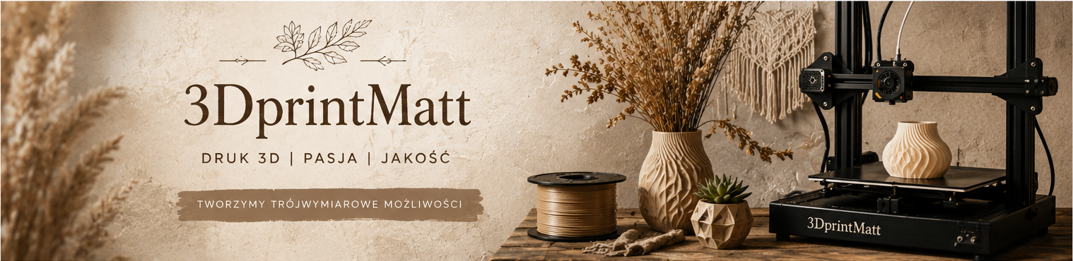 Drukarka 3D, filament i dekoracyjne wydruki w ciepłej pracowni 3DprintMatt